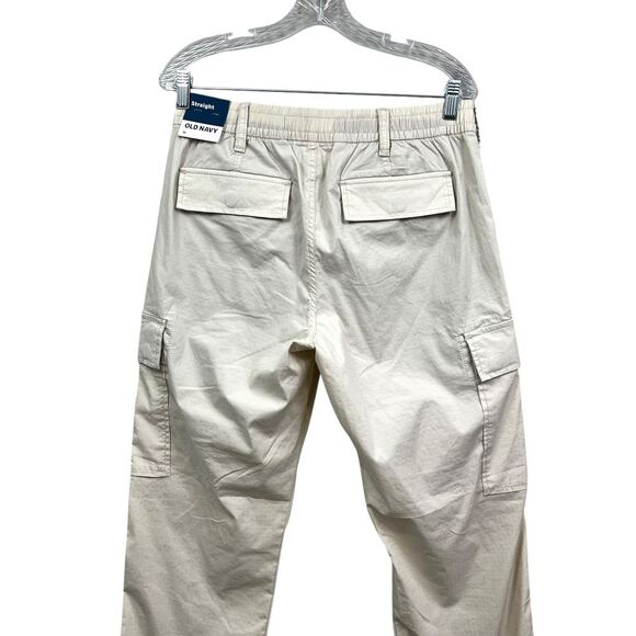 Old Navy Womens Cargo‎ Pants Straight Leg Utility Style Flat Front Khaki Size M - Picture 7 of 7